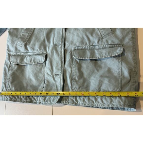 VTG LL Bean Jacket Womens XL Blue Canvas Chore Barn Coat Corduroy THINSULATE - Picture 10 of 12